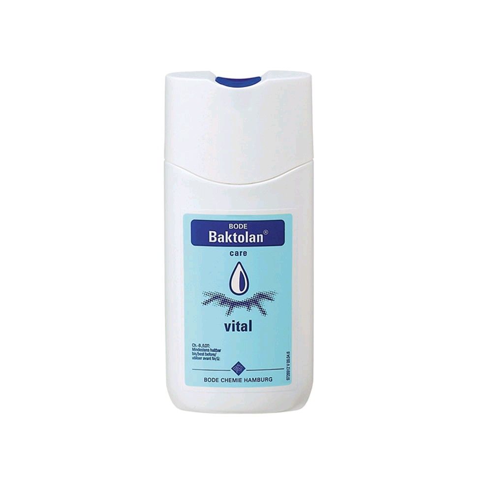 Bode Baktolan vital Hydro-Gel Flasche mit blauer Deckelklappe, stehende Ansicht