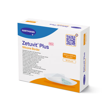 Hartmann Zetuvit® Plus Silikonrand-Verband, 12,5×12,5 cm, Packung