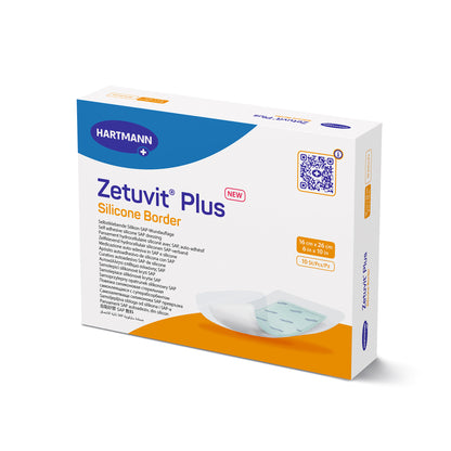 Hartmann Zetuvit® Plus Silikonrand-Verband, 16×16 cm, Packung