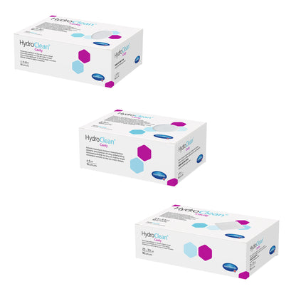 Hartmann HydroClean® Cavity Packung: mehrere weiße Kartons mit lila/blauen Hexagonen