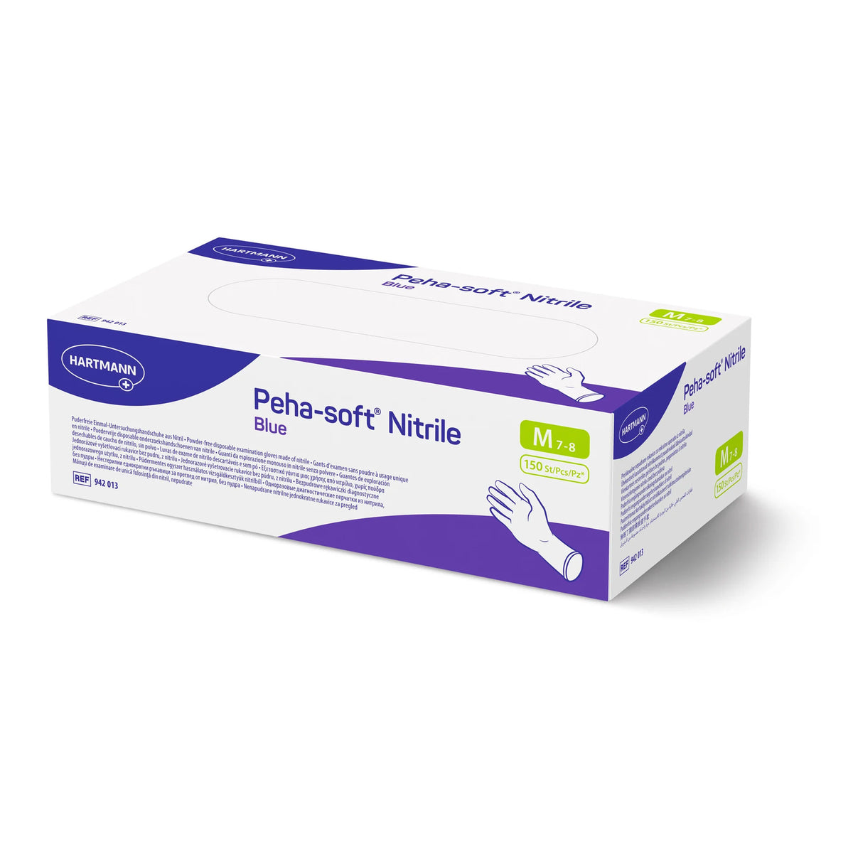 Hartmann Peha-soft® Nitril-Handschuhe Packung blau, Größen M–8