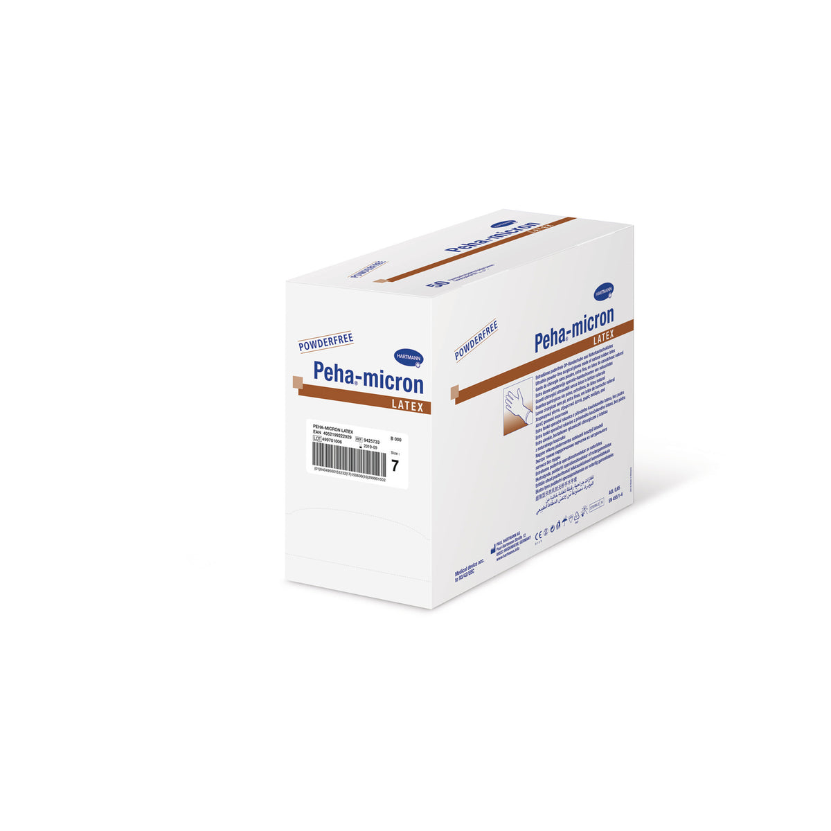 Hartmann Peha®-micron Latex-Einweghandschuhe, Packung, puderfrei