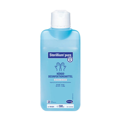 Händedesinfektionsmittel Sterillium® pure, blaue Flasche, 500 ml, mit Schraubkappe