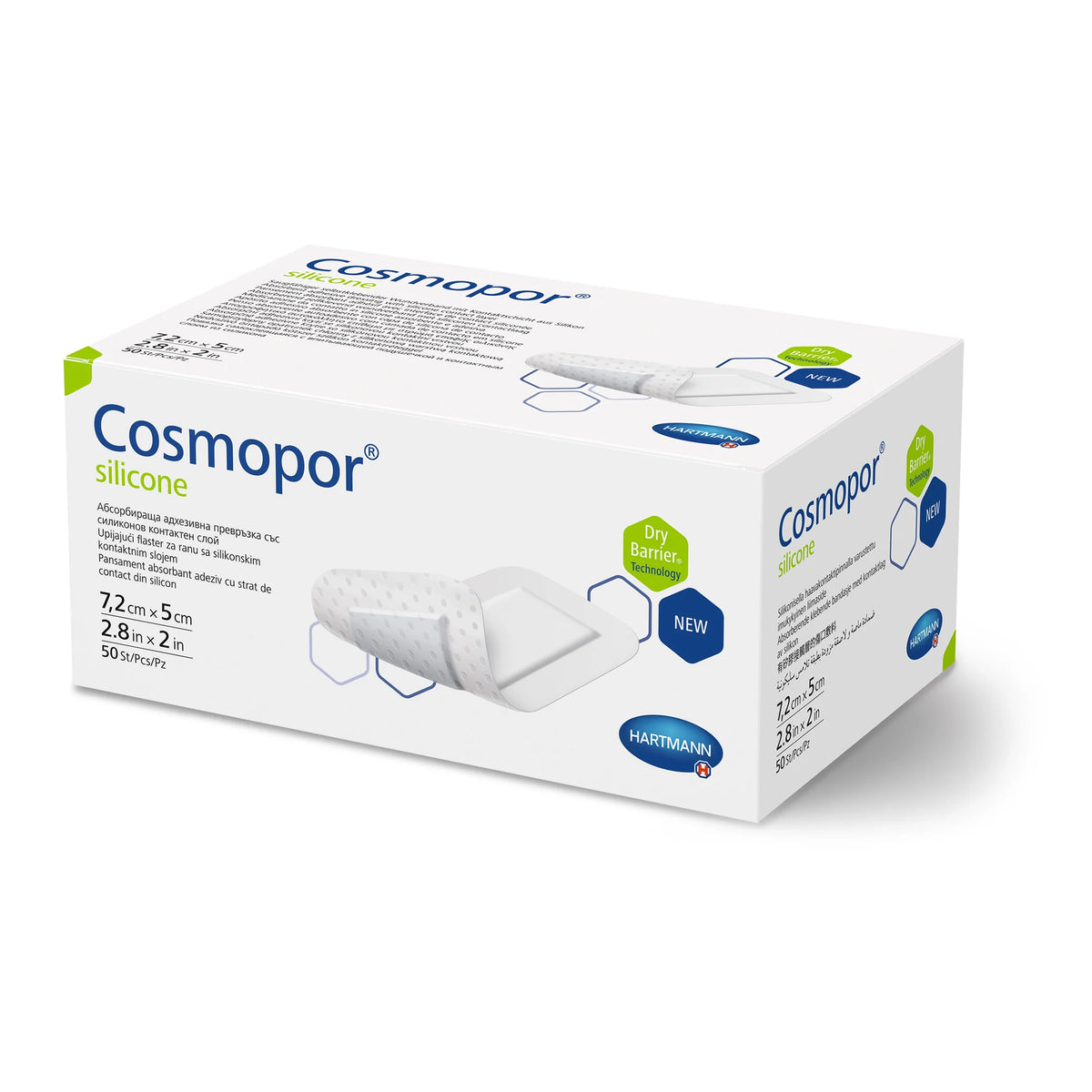 Hartmann Cosmopor® Silikon Wundschnellverband 7,2 x 5 cm, 50 St.
