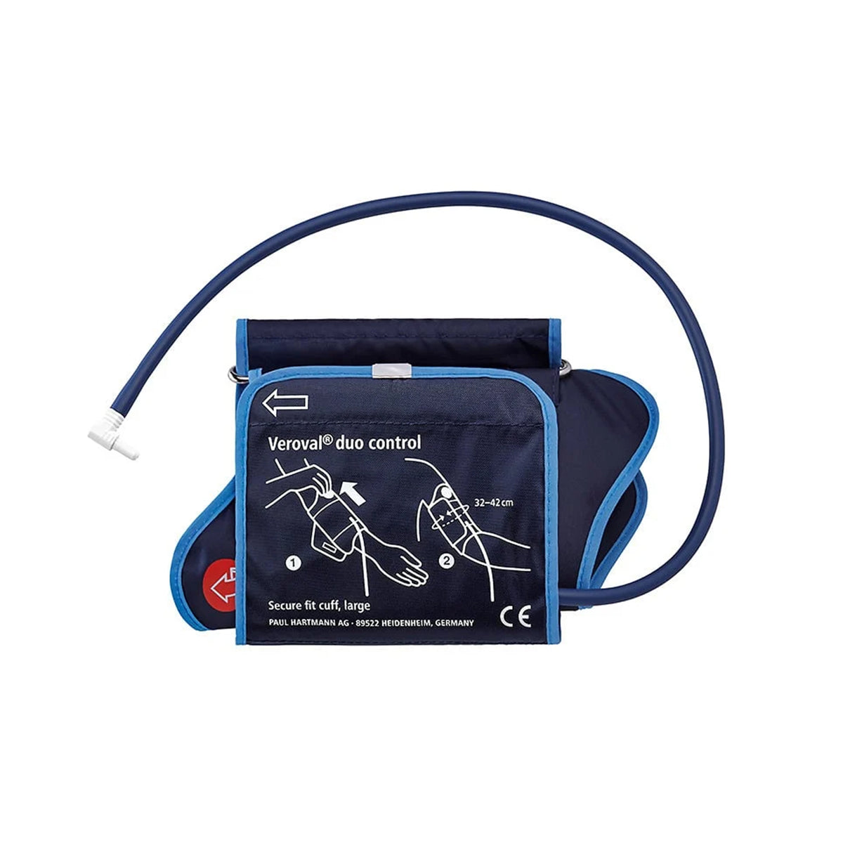 Hartmann Veroval® Duo Control Manschette mit Schlauch, dunkelblau, 32–42 cm Markierung