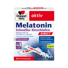 Doppelherz aktiv Melatonin Schmelzende Einschlafbeutel, 20 Portionen, vegan