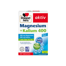 Doppelherz aktiv Magnesium + Kalium 400, Nahrungsergänzung, 30 Tabletten