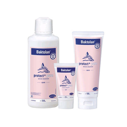 Hautpflege-Emulsion Baktolan protect+ pure in Flasche und Tube (mehrere Größen)