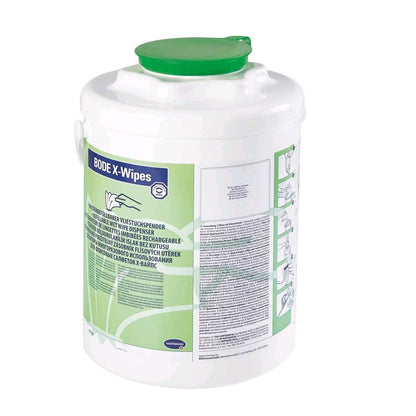 Vliestuch-Spender BODE X-Wipes, weiß mit grünem Deckel