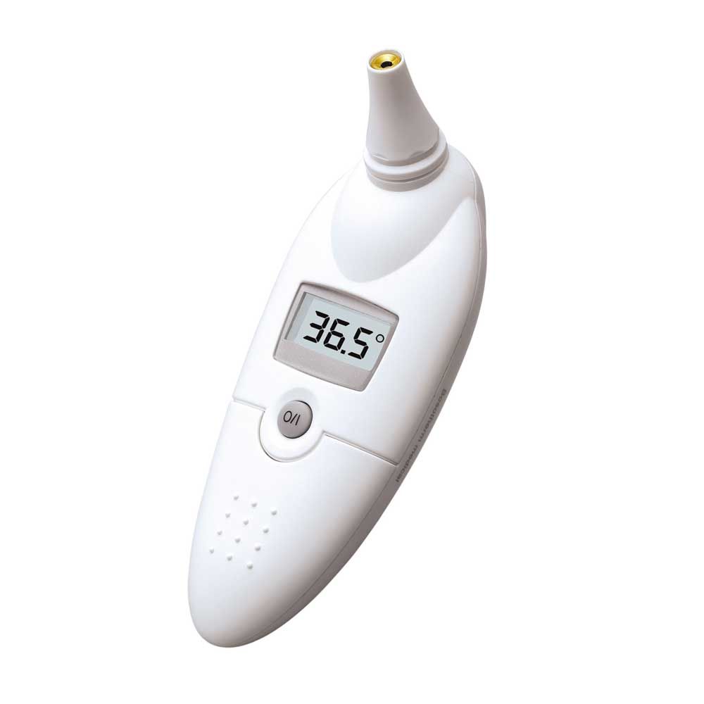 Infrarot-Ohrthermometer bosotherm mit abgerundetem Griff und Display 36,5 °C