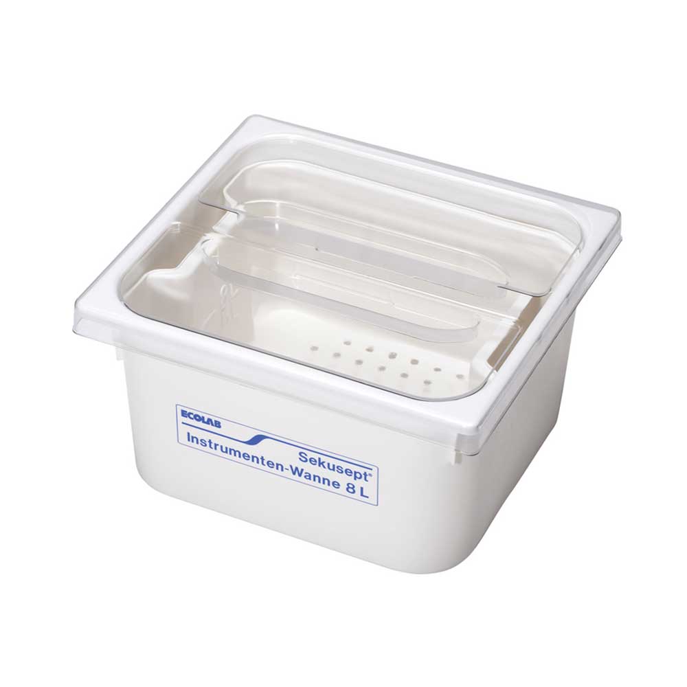 Ecolab Instrumentenwanne 8 L mit transparentem Deckel und Halterung