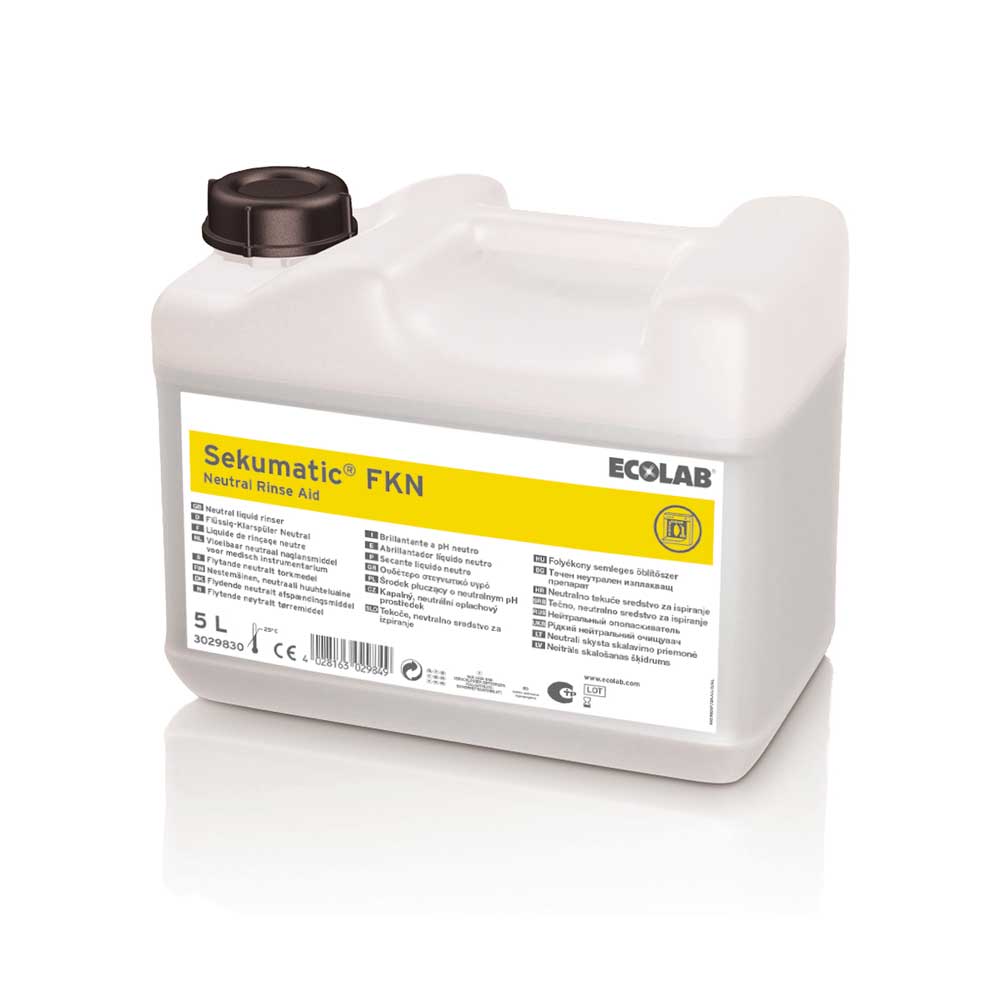 Klarspüler-Kanister Sekumatic FKN von ECOLAB, weiß, 5 L, mit Deckel