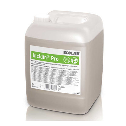 Ecolab Incidin Pro Flächendesinfektion, 6-L-Kanister mit grünem Etikett und Deckel