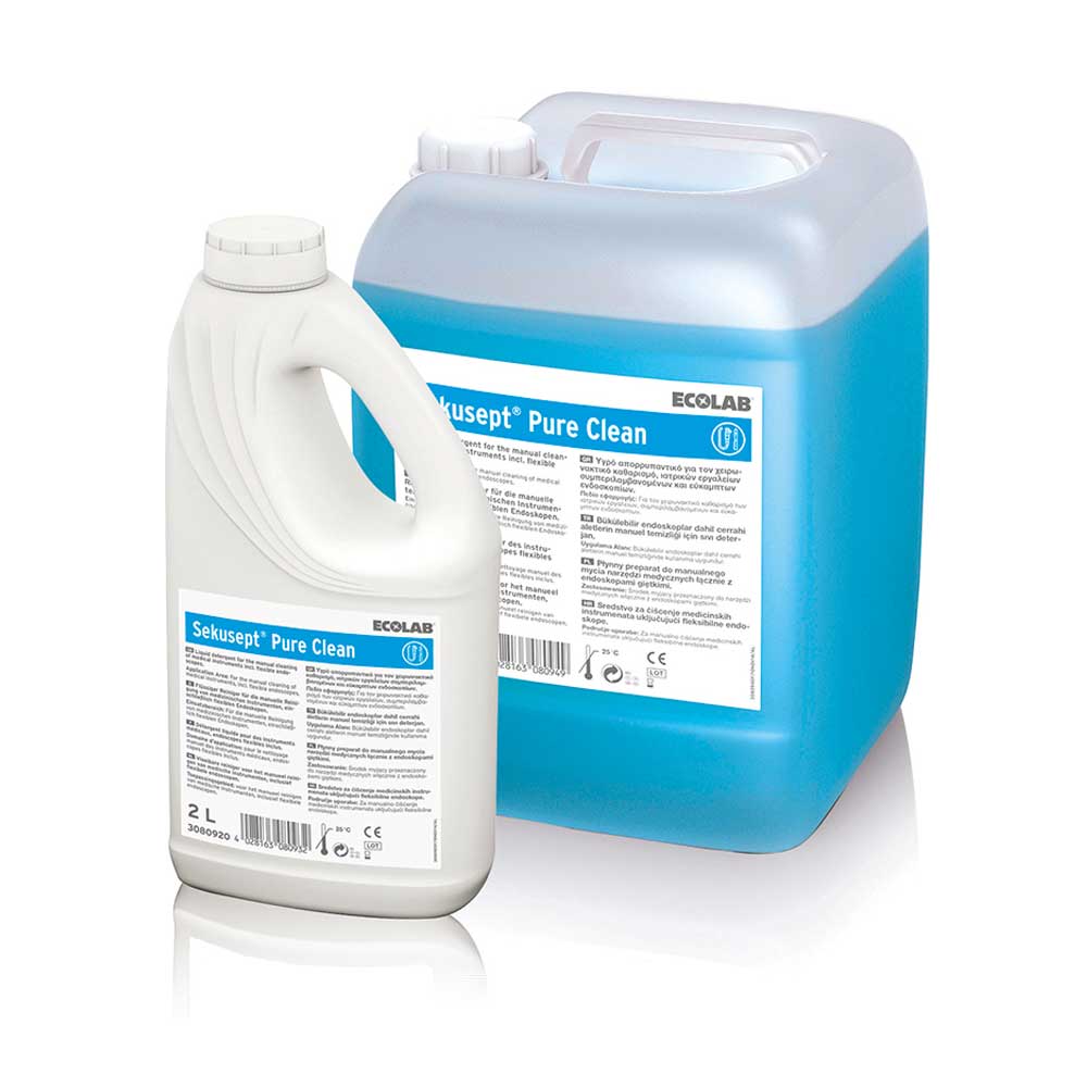 Instrumentendesinfektion Sekusept Pure Clean: 2‑l‑ und 6‑l‑Kanister, weiß/blau