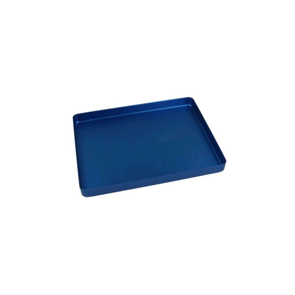 Euronda Mini-Tablett-Boden aus Aluminium, blau, glatt und ungelocht