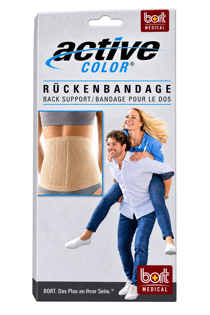Bort ActiveColor Rückenbandage in hautfarben, elastische Stützbinde