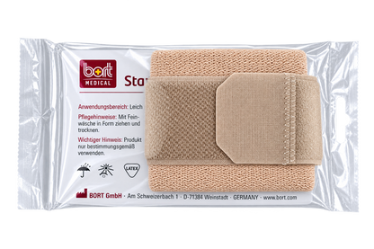 Bort Stabilo Handgelenkbandage, hautfarben: gepolsterte Bandage mit Klett