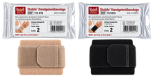 Bort Stabilo Handgelenkbandage: beige und schwarze Bandage mit Klettverschluss