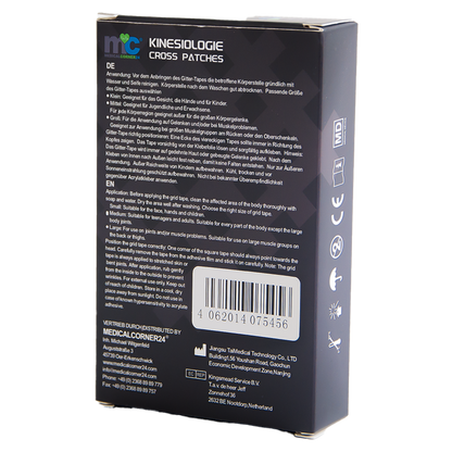 Medicalcorner24 Kinesiologie-Cross-Patches Packung von hinten