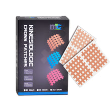 Medicalcorner24 Cross-Patches Packung mit Gitteraufklebern in Beige, Blau und Pink