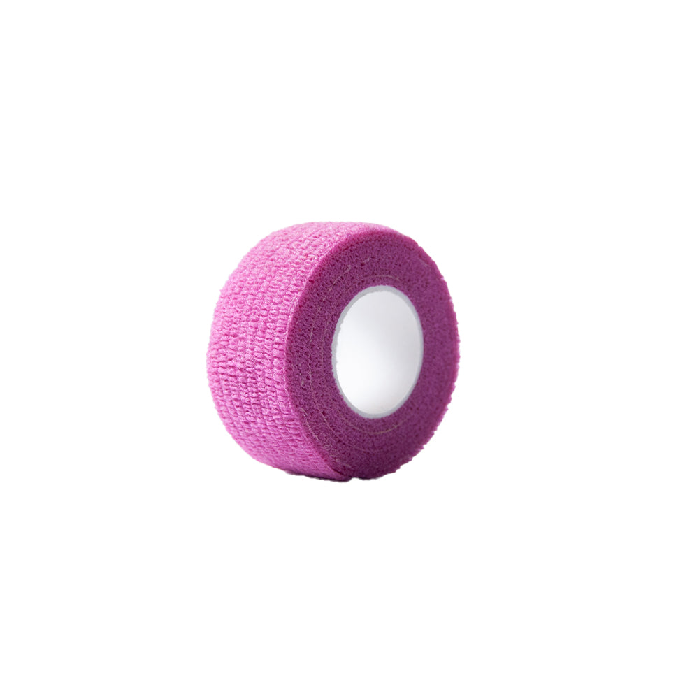 Kohäsives Fingertape, lilafarbene Rolle mit klebender Textiloberfläche