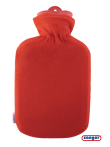 Roter Wärmflaschenbezug mit Gummizug (Sänger), 2,0-l Konturform